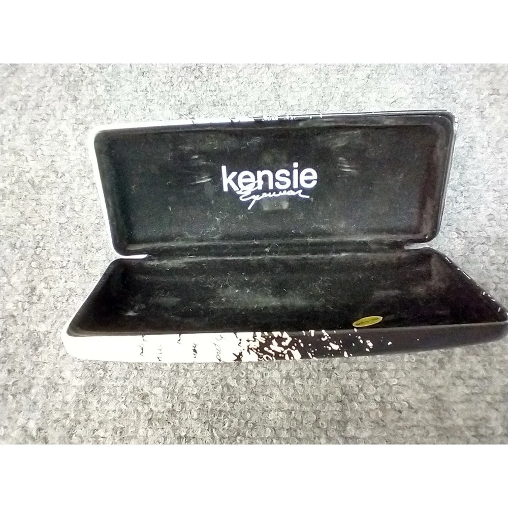 Kensie Travel Eyeglass‎ Frames Black Clear Cat Eye Frames 53-17-135 BK with Case